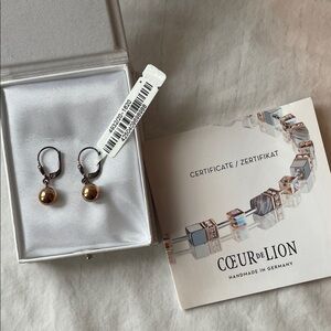 Cœur de Lion Rose Gold Earrings Handmade in Germany